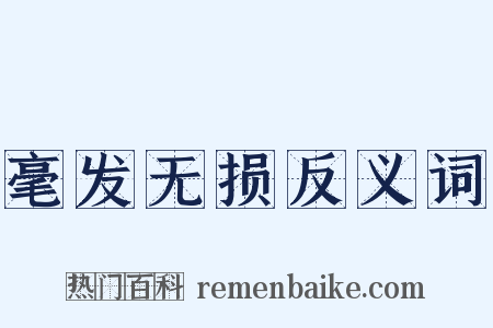 毫发无损反义词是什么意思的图片